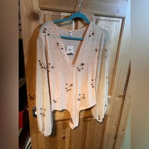 Free People Beaded Bodysuit New with tags